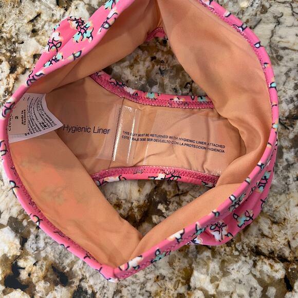 NWT J. Crew Girls' Pink Floral Tankini Set Swimsuit - SIZE 2 - Picture 4 of 10